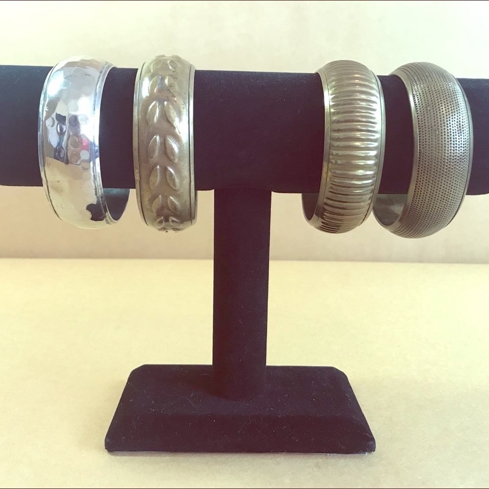 Lot of Vintage Chunky Metal Bracelets Artsy Boho